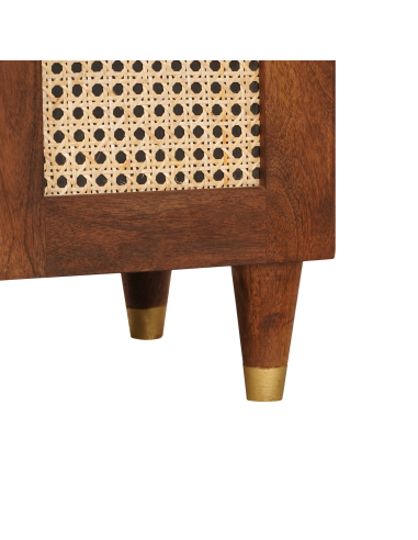 Comodini con cassetto 50 x 33 x 60 cm Legno di mango massello