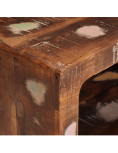 Comodino Marrone 45 x 30 x 24 cm Legno Recuperato Massello 2