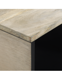 Tavolino da salotto Beige e Nero 80 x 50 x 40 cm 2