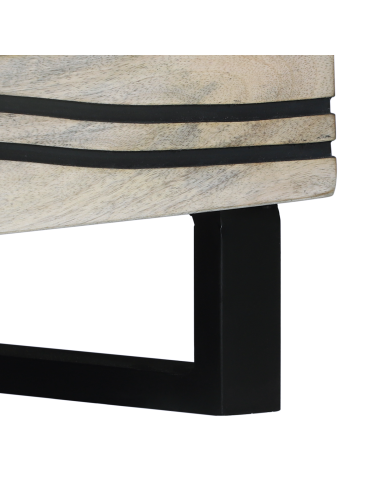 Tavolino da salotto Beige e Nero 80 x 50 x 40 cm