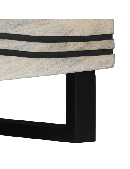 Tavolino da salotto Beige e Nero 80 x 50 x 40 cm