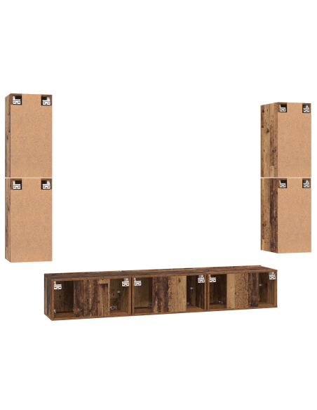 Set mobile TV 7 pcs Legno Antico 80 x 30 x 30.5 cm