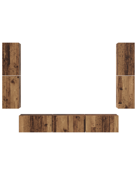 Set mobile TV 7 pcs Legno Antico 80 x 30 x 30.5 cm