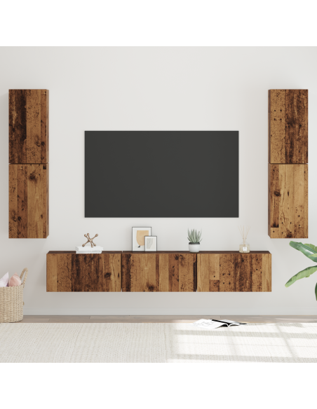 Set mobile TV 7 pcs Legno Antico 80 x 30 x 30.5 cm