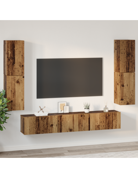 Set mobile TV 7 pcs Legno Antico 80 x 30 x 30.5 cm