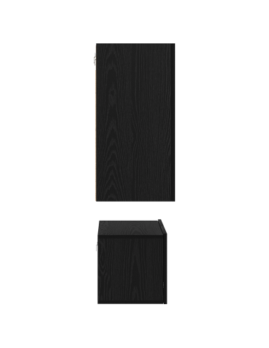 Set mobile TV 3 pcs Rovere Nero Legno multistrato