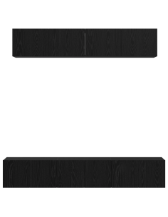 Set mobile TV 5 pcs Rovere Nero Legno multistrato 2