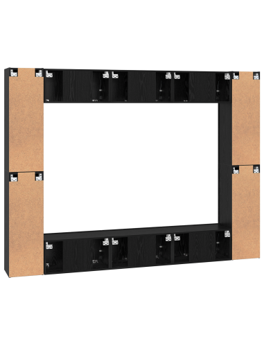 Set mobile TV 10 pcs Rovere Nero 30,5 x 30 x 90 cm