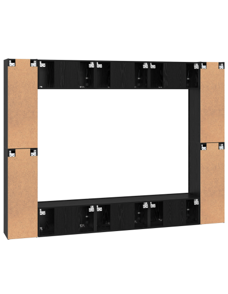 Set mobile TV 10 pcs Rovere Nero 30,5 x 30 x 90 cm