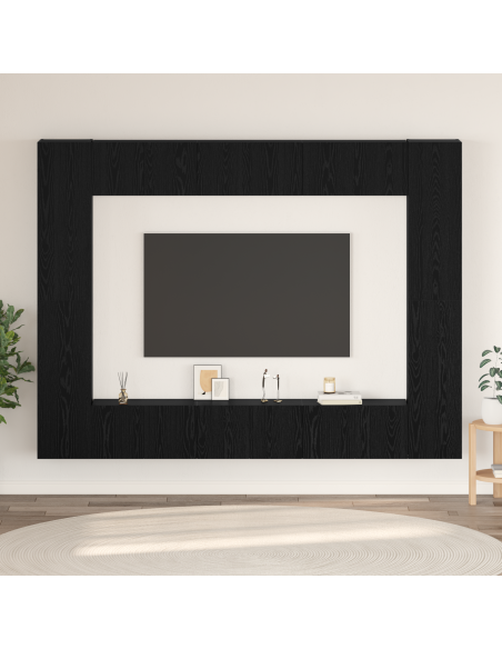 Set mobile TV 10 pcs Rovere Nero Media 30.5 x 30 x 90 cm