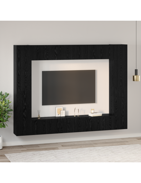 Set mobile TV 10 pcs Rovere Nero 30,5 x 30 x 90 cm