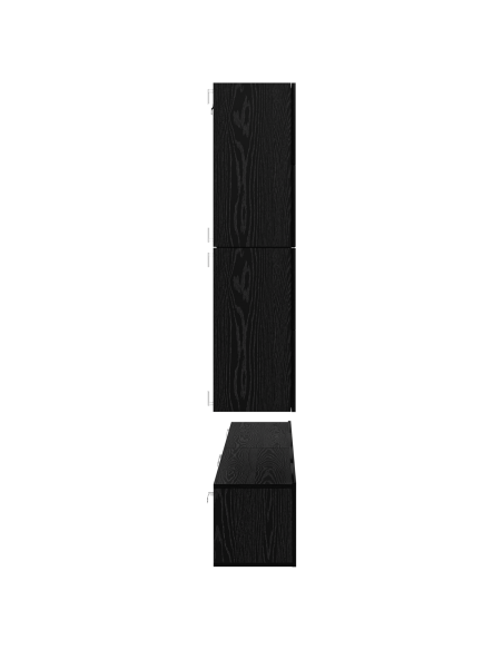 Set mobile TV con lo scaffale Altro con archiviazione 8 pcs Rovere Nero