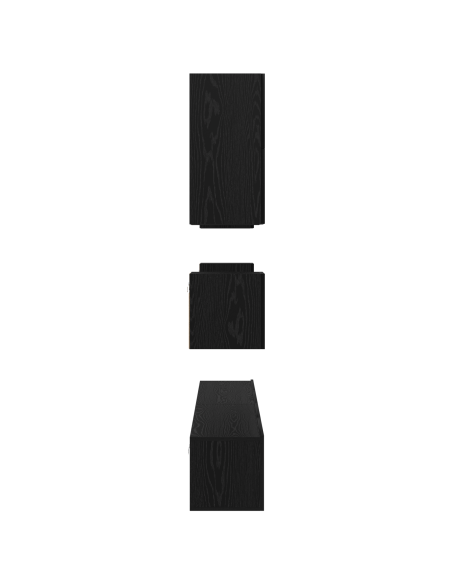 Set mobile TV 8 pcs Rovere Nero 100 x 30 x 30 cm