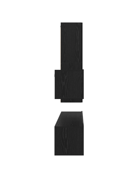 Set mobile TV 4 pcs Rovere Nero 30.5 x 30 x 110 cm