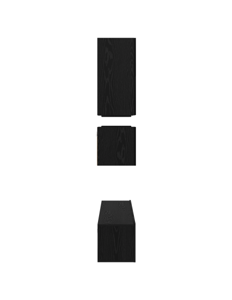 Set mobile TV con lo scaffale Altro 8 pcs Rovere Nero 80 x 30 x 30 cm