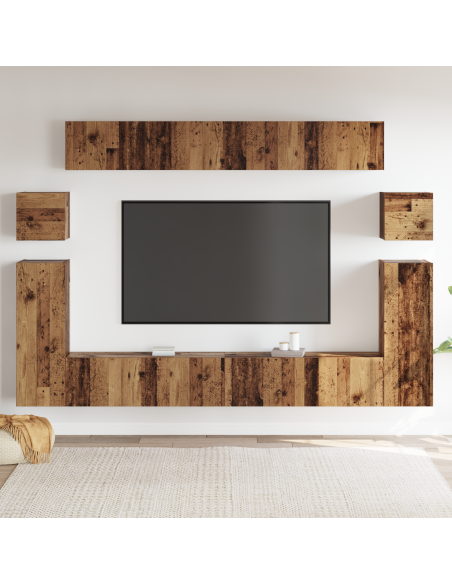 Set mobile TV 8 pcs Legno Antico Media 30.5 x 30 x 30 cm
