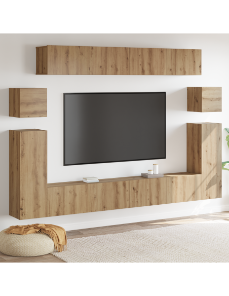 Set mobile TV 8 pcs Quercia Artigianale Media Legno multistrato