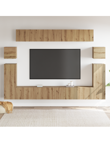 Unità TV 4 pcs Rovere artigianale Legno multistrato