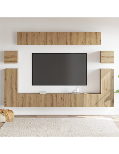 Set mobile TV 8 pcs Quercia Artigianale Media Legno multistrato