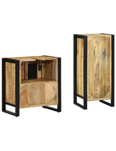 Set di mobili per il bagno 2 pcs Legno di mango massello