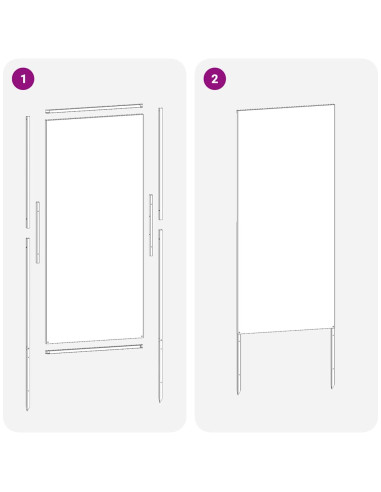 Schermo per privacy in giardino Traforo Antracite 50 x 140 cm