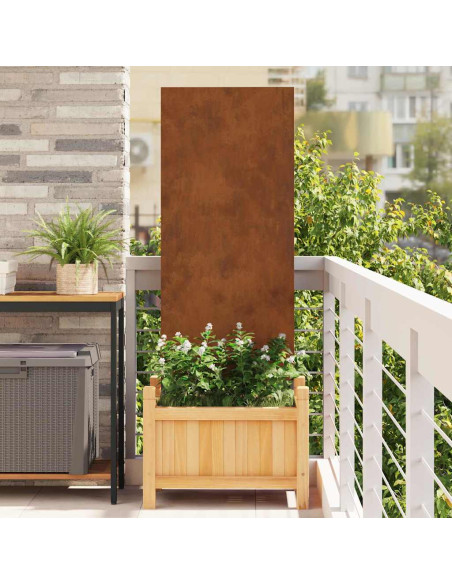 Schermo per privacy in giardino Traforo Ruggine 50 x 140 cm