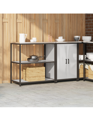 Set di Stoccaggio per Cucina 2 pcs Argento Acciaio inossidabile