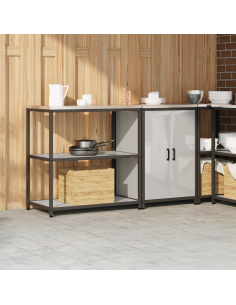 Set di Stoccaggio per Cucina 2 pcs Argento Acciaio zincato