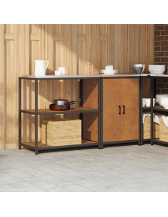 Set di Stoccaggio per Cucina con lo scaffale 2 pcs Ruggine