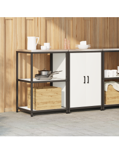 Set di Stoccaggio per Cucina con lo scaffale 2 pcs Bianco