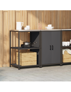 Set di Stoccaggio per Cucina con lo scaffale 2 pcs Antracite