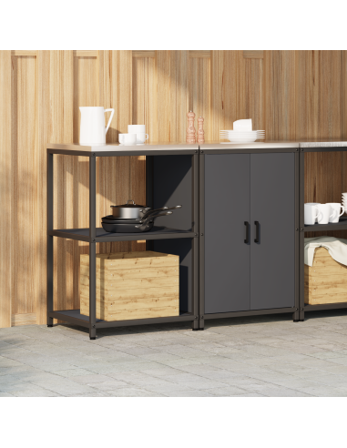 Set di Stoccaggio per Cucina con lo scaffale 2 pcs Antracite