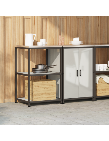 Set di Stoccaggio per Cucina 2 pcs Argento Acciaio zincato