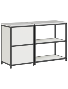 Set di Stoccaggio per Cucina con lo scaffale 2 pcs Bianco 2