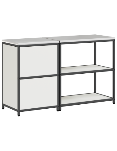 Set di Stoccaggio per Cucina con lo scaffale 2 pcs Bianco