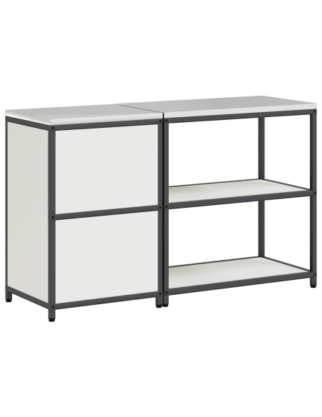 Set di Stoccaggio per Cucina 2 pcs Bianco 150 x 50 x 92 cm