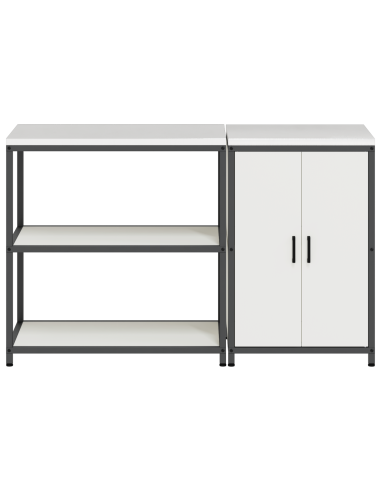 Set di Stoccaggio per Cucina con lo scaffale 2 pcs Bianco