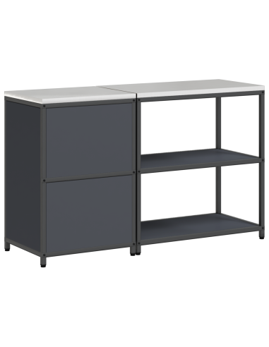 Set di Stoccaggio per Cucina con lo scaffale 2 pcs Antracite