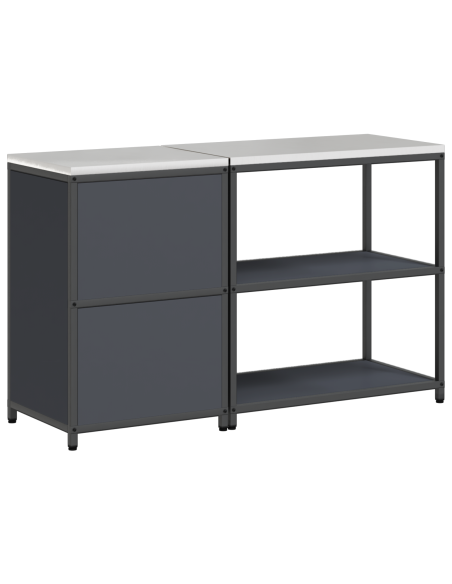 Set di Stoccaggio per Cucina 2 pcs Antracite 150 x 50 x 92 cm