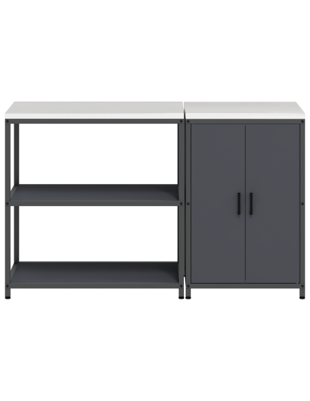 Set di Stoccaggio per Cucina 2 pcs Antracite 150 x 50 x 92 cm