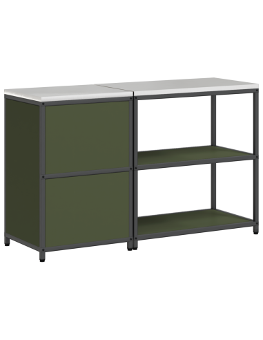 Set di Stoccaggio per Cucina con lo scaffale 2 pcs Verde oliva