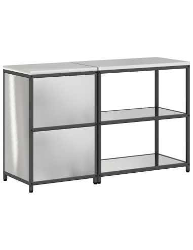 Set di Stoccaggio per Cucina 2 pcs Argento Acciaio inossidabile