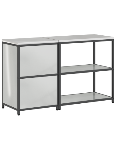 Set di Stoccaggio per Cucina 2 pcs Argento Acciaio zincato