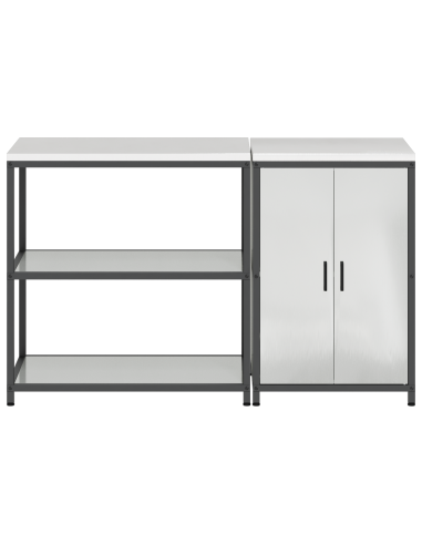 Set di Stoccaggio per Cucina 2 pcs Argento Acciaio zincato