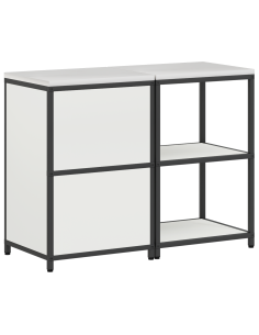 Set di Stoccaggio per Cucina con lo scaffale 2 pcs Bianco 2