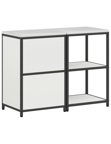 Set di Stoccaggio per Cucina con lo scaffale 2 pcs Bianco