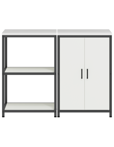 Set di Stoccaggio per Cucina con lo scaffale 2 pcs Bianco