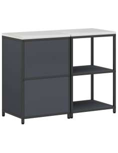 Set di Stoccaggio per Cucina con lo scaffale 2 pcs Antracite 2