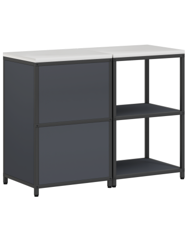 Set di Stoccaggio per Cucina con lo scaffale 2 pcs Antracite