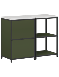 Set di Stoccaggio per Cucina con lo scaffale 2 pcs Verde oliva 2